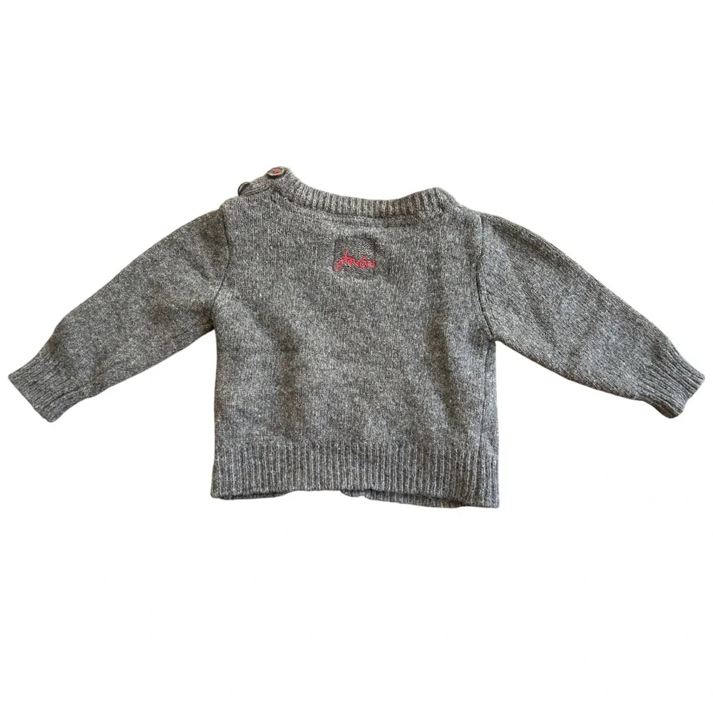 Joules‎ Baby Billy Grey Lamb Sweater 3-6 Months Cotton Wool Blend EUC